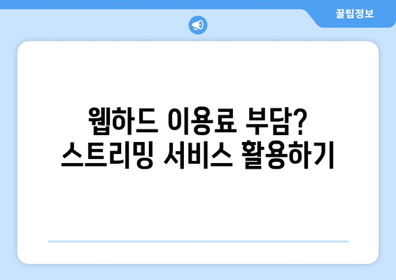 노제휴웹하드에서 영화, 드라마, 예능을 합리적으로 감상하는 방법