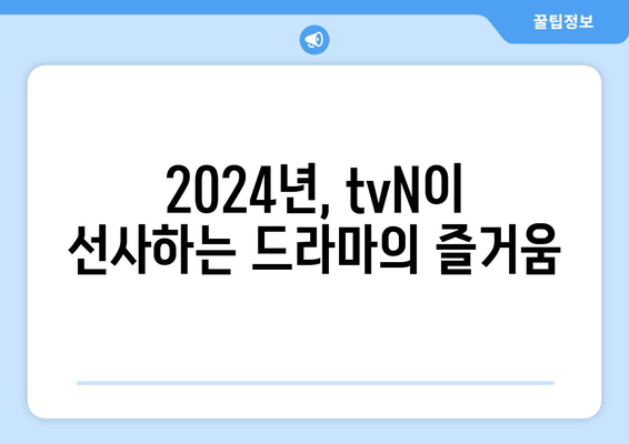 2024년 tvN 방송 예정 드라마 13편