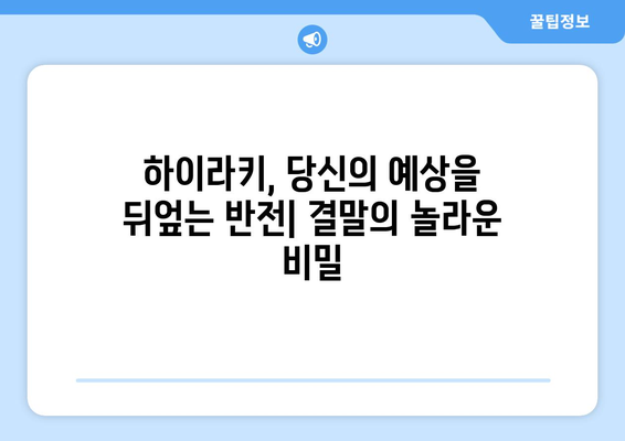 하이라키: 결말 의의, 후기, 쿠키의 정체