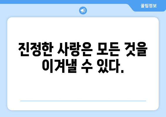 사랑의 기적: 고난을 극복한 로맨스 이야기