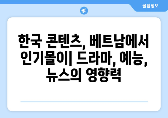 베트남에서 다른 한국 드라마, 예능, 뉴스 시청