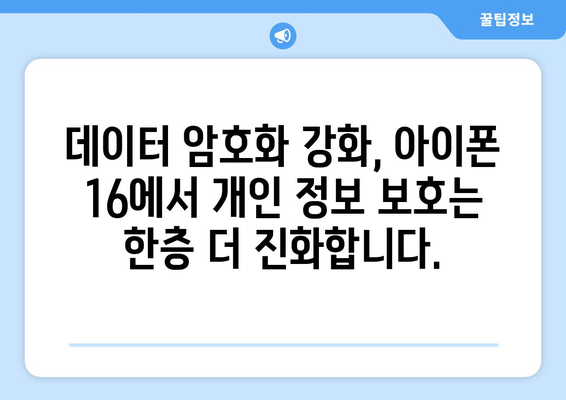 아이폰 16 보안 기능: 개선된 개인 정보 보호 및 데이터 암호화