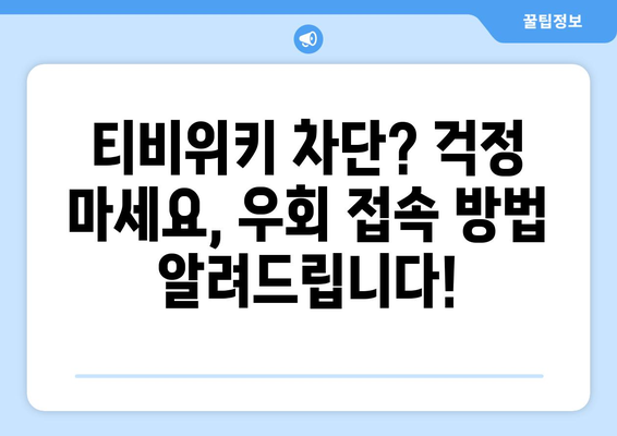 티비위키 우회 접속 팁: 차단 없이 안전하게 이용하기