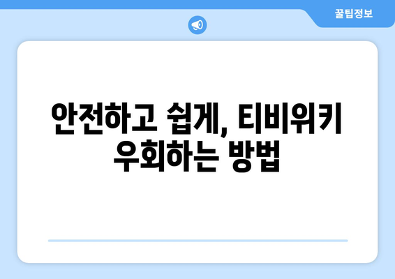 티비위키 우회하는 법, 차단된 사이트 안전하게 접속하기