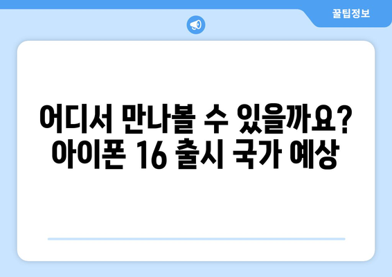 아이폰 16 출시국가 및 색상 예상