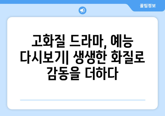 드라마 예능 다시보기 사이트 추천, 최신 콘텐츠를 쉽게 시청하는 법