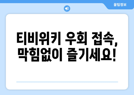 티비위키 우회 접속법, 차단된 사이트를 우회해서 안전하게 시청하는 방법