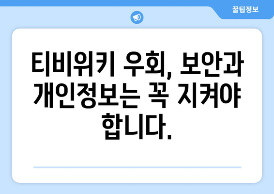 티비위키 우회 방법, 차단된 사이트 안전하게 보는 팁