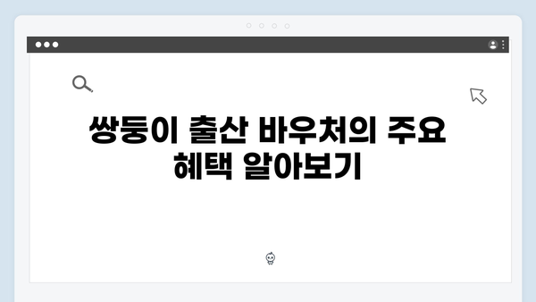 쌍둥이 출산 시 바우처 200만원? 임신·출산 지원금 활용 팁!