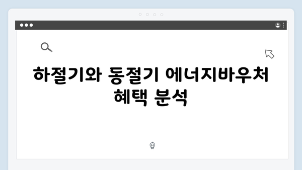 에너지바우처 하절기와 동절기 차이