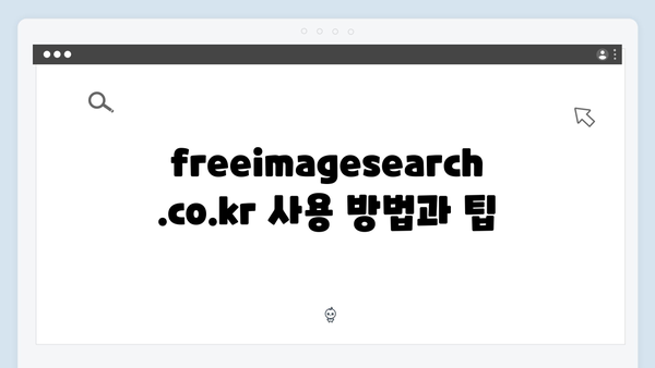 2024년 무료 이미지 검색의 새로운 혁신: freeimagesearch.co.kr 완벽 가이드