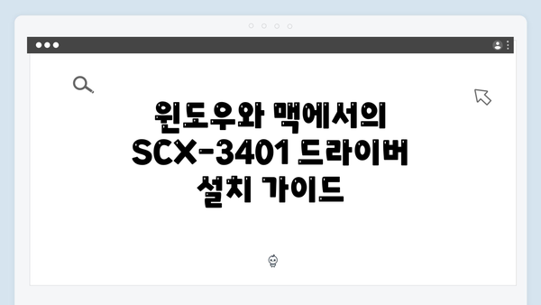 삼성 프린터 SCX-3401 드라이버 간편 다운로드 설치