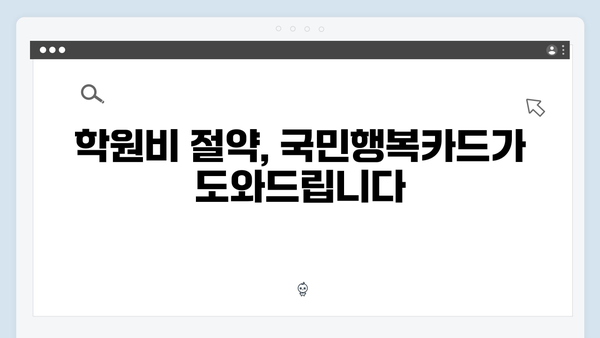 쇼핑 할인부터 학원비 절약까지 가능한 2024년 최신판 국민행복카드를 만나보세요