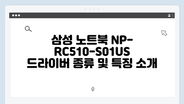 삼성 노트북 NP-RC510-S01US 드라이버 간편 다운로드 설치