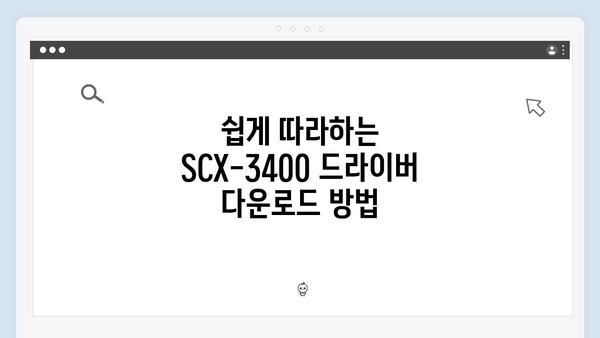삼성 프린터 SCX-3400 드라이버 간편 다운로드 설치