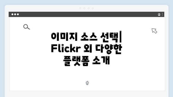 Flickr와 같은 이미지 소스 통합 검색 방법