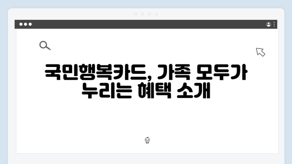 국민행복카드 쇼핑·교육·의료 할인 혜택 비교