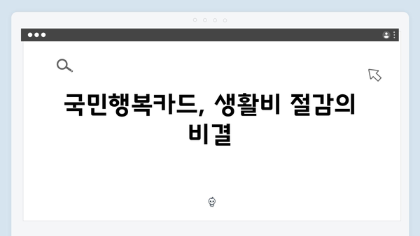 쇼핑몰 할인부터 학원비 지원까지, 국민행복카드를 활용하는 방법