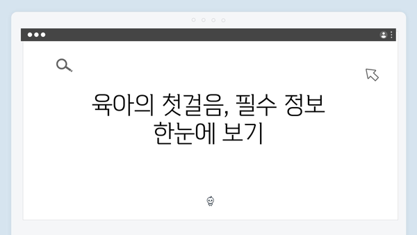 임신부터 육아까지, 모든 지원을 한 장으로 해결하는 방법!