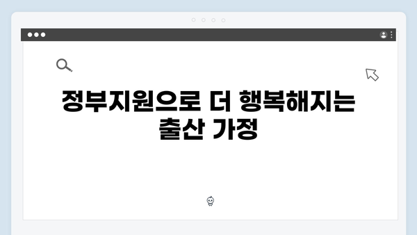 출산 가정을 위한 정부지원, 국민행복카드로 한 번에!