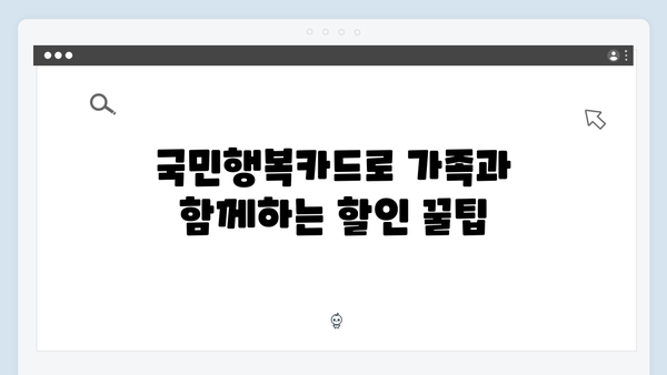 국민행복카드로 쇼핑·교육·의료 할인까지 받는 법