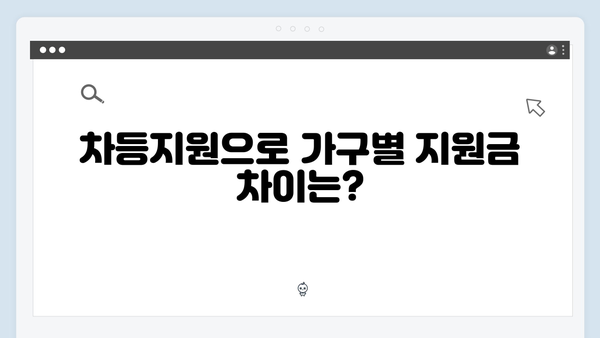 세대원 수에 따른 차등지원, 내 가구는 얼마 받을 수 있을까?