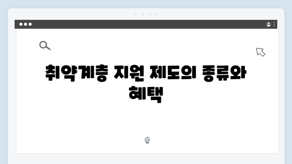 취약계층을 위한 정부지원 제도, 지금 바로 신청하세요!