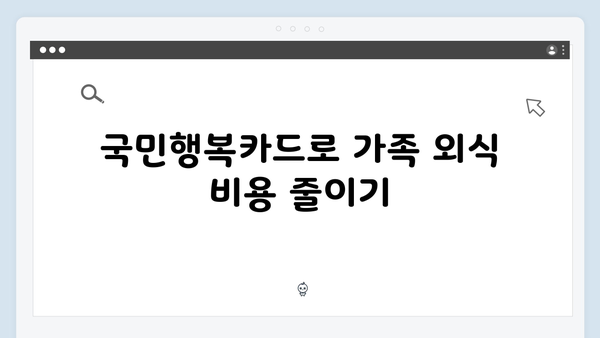 육아맘 필독! 국민행복카드를 활용한 생활비 절약 팁