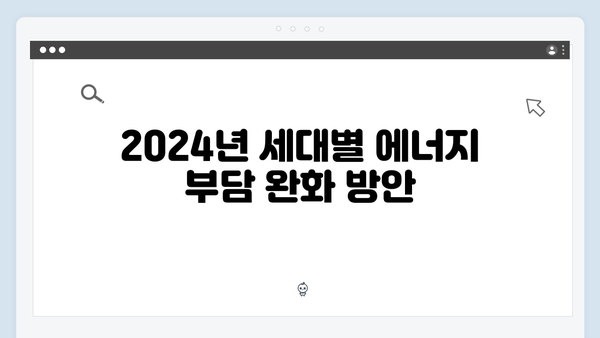 2024년 에너지바우처 지원금액 세대별 상세 분석