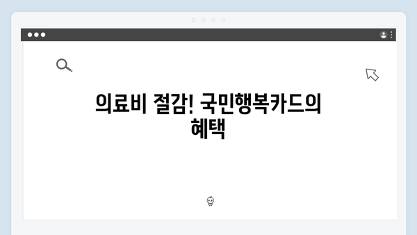 국민행복카드로 쇼핑, 의료, 교육 할인까지 한 번에!