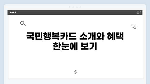 병원비 걱정 끝! 의료비 할인 가능한 국민행복카드 추천