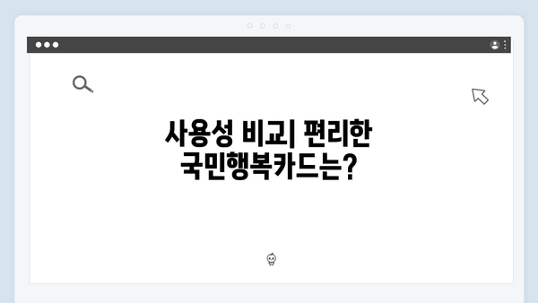 2025년 최신 국민행복카드 혜택 비교: 카드사별 장단점 분석