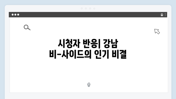 조우진 형사 강남 비-사이드 4화 총평