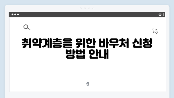 취약계층 필독! 올해 달라진 바우처 혜택과 조건 완벽 분석