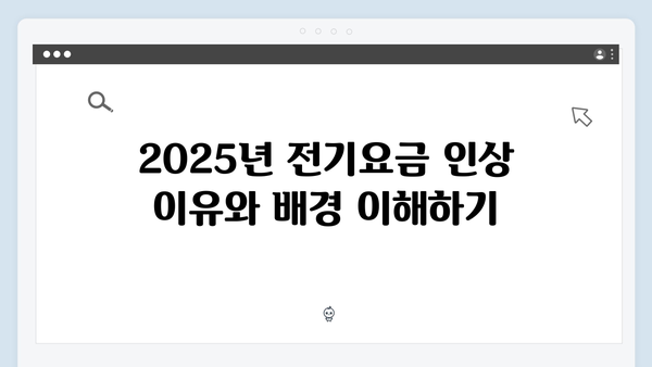 2025년 전기요금 인상 대비 필수 정보!