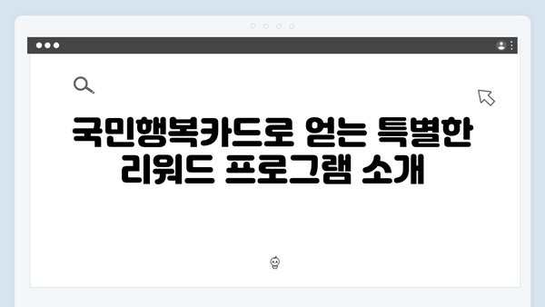 국민행복카드로 생활비 절약! 카드사별 추천 혜택