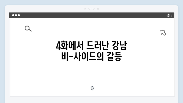 지창욱 강남 비-사이드 4화 캐릭터 분석