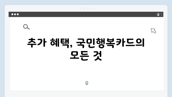 쇼핑부터 교육까지! 국민행복카드로 생활비 아끼는 방법