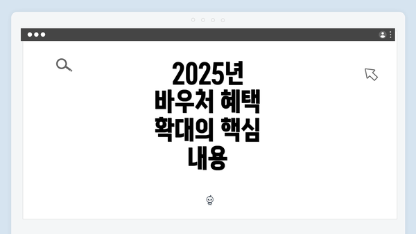 2025년 바우처 혜택 확대의 핵심 내용