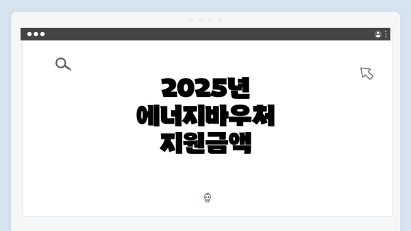 2025년 에너지바우처 지원금액