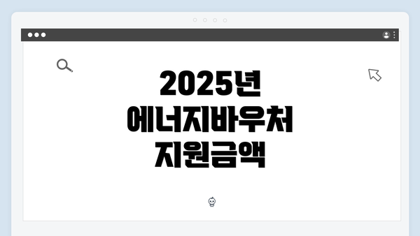 2025년 에너지바우처 지원금액