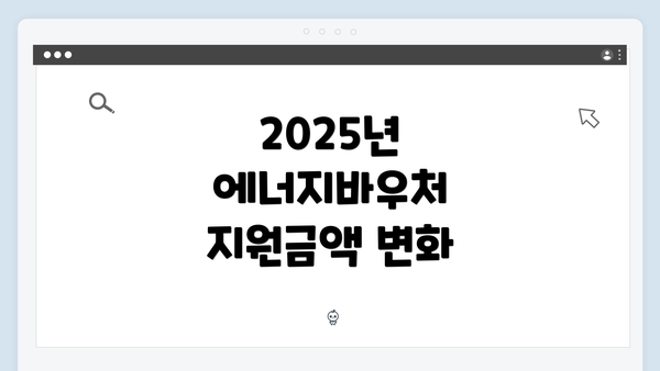 2025년 에너지바우처 지원금액 변화