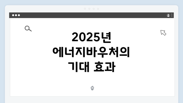 2025년 에너지바우처의 기대 효과