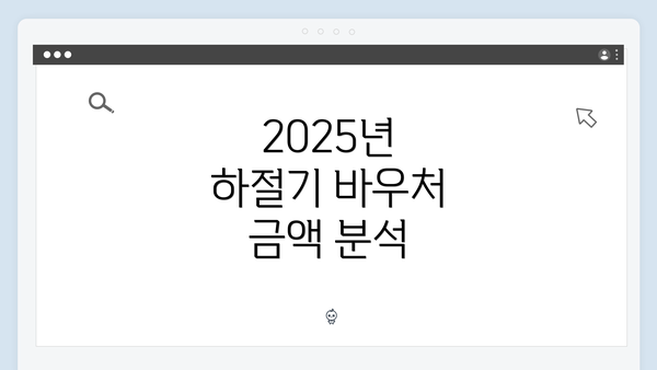 2025년 하절기 바우처 금액 분석