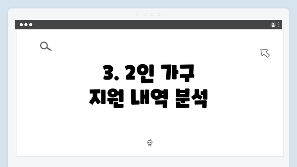 3. 2인 가구 지원 내역 분석