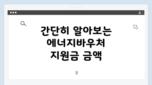 간단히 알아보는 에너지바우처 지원금 금액