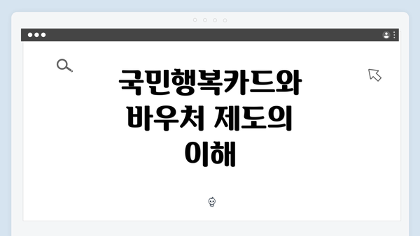 국민행복카드와 바우처 제도의 이해