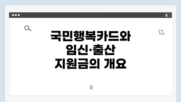 국민행복카드와 임신·출산 지원금의 개요