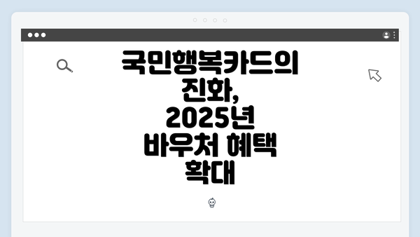 국민행복카드의 진화, 2025년 바우처 혜택 확대