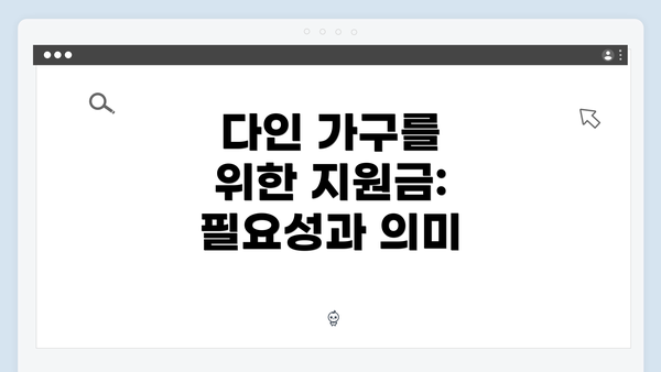 다인 가구를 위한 지원금: 필요성과 의미